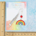 The measurements of the big rainbow charm bookmark.