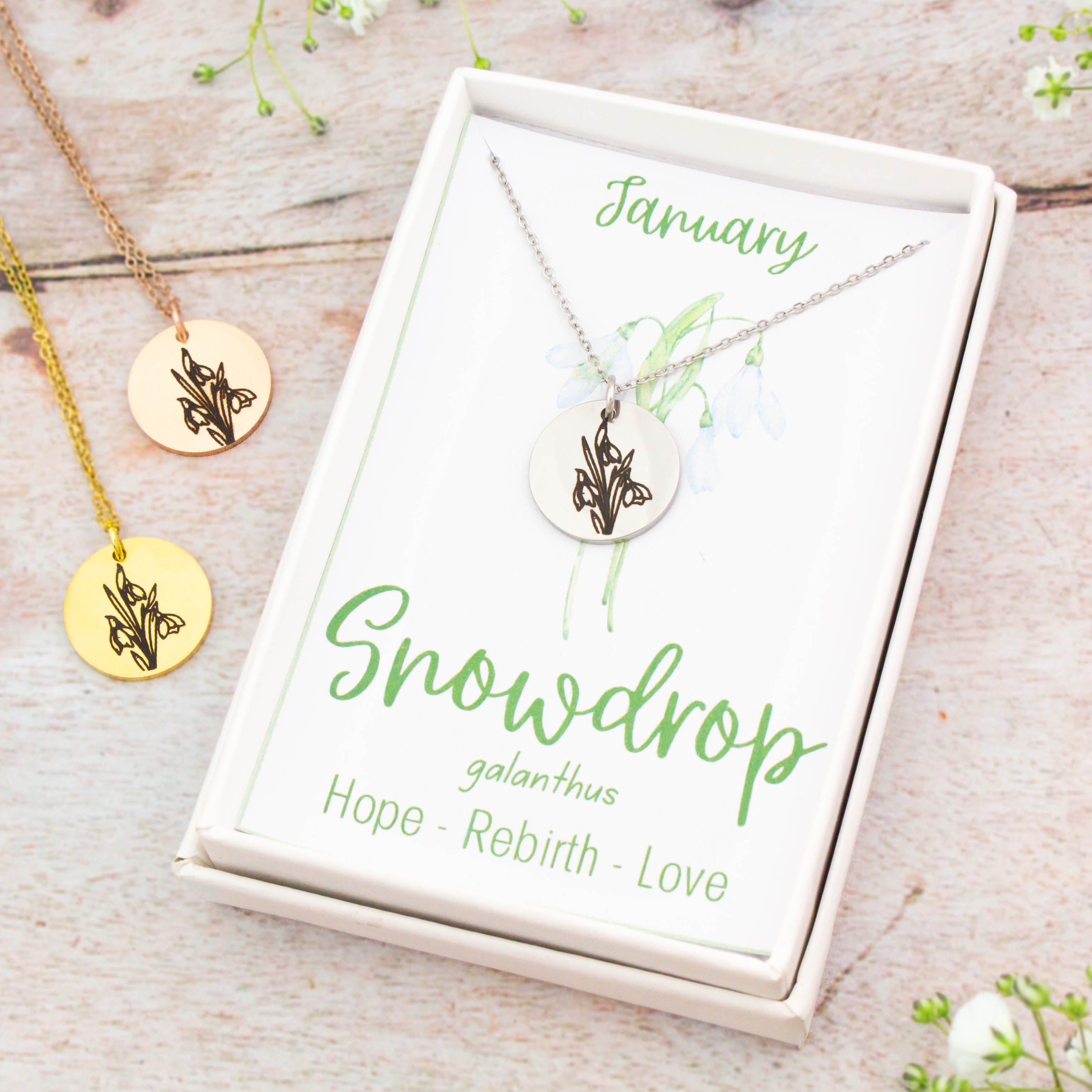 Birth Flower Bouquet Necklace – Anavia Jewelry & Gift